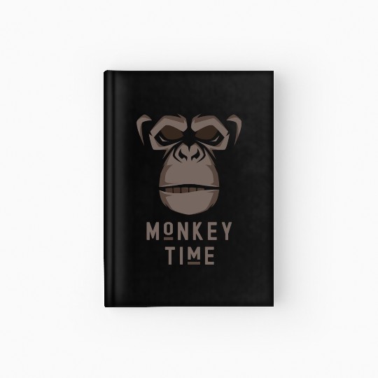 It's Monkey Time Cute Adorable Funny Monkey Face Hardcover Journal