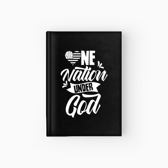 One Nation Under God America USA American US Hardcover Journal