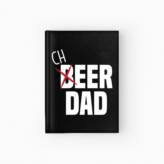 Funny Cheer Dad Cheerleading Dad Beer Hardcover Journal