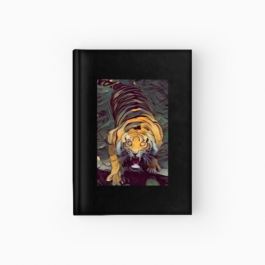 Tiger Color Painted Looking Up Hardcover Journal