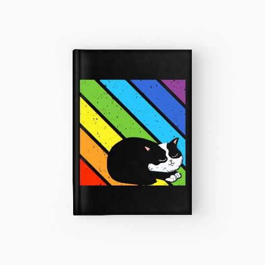 LGBT Supporter Pride Ally Cat Lover Rainbow Pride Hardcover Journal