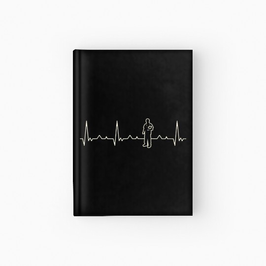 Doctor. Heart. Love. EKG. Pulse. Beat. Hardcover Journal