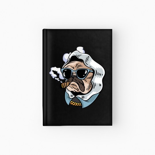 Pug King Smoker Gift Hardcover Journal