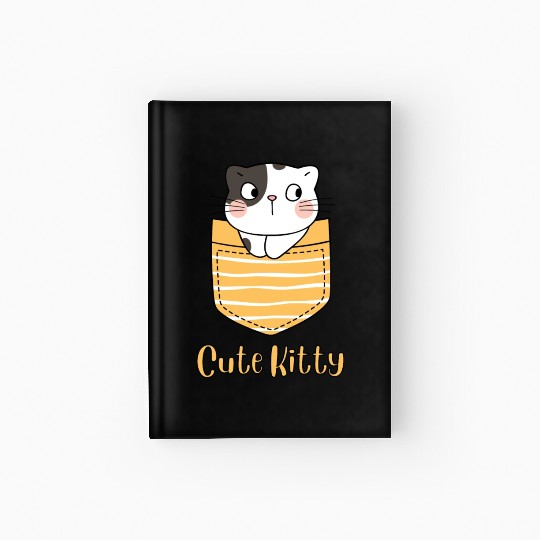 Cute Kitty Cat Hardcover Journal