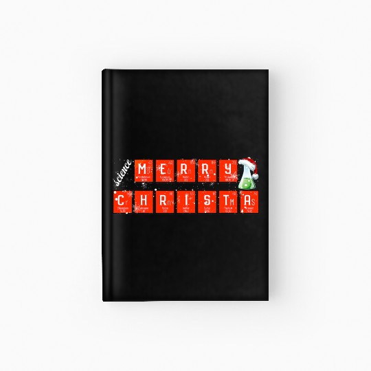 Christmas Science Periodic Elements Chemistry Art Hardcover Journal