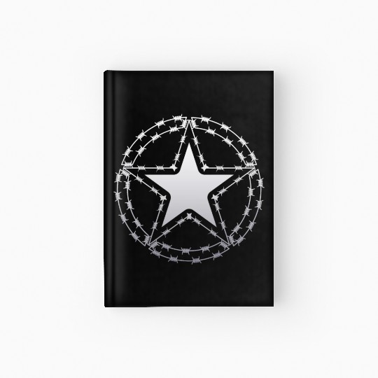 Barbed Wire US Army Star Hardcover Journal
