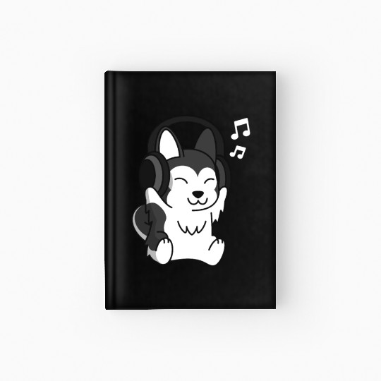 Music Lover Husky Hardcover Journal
