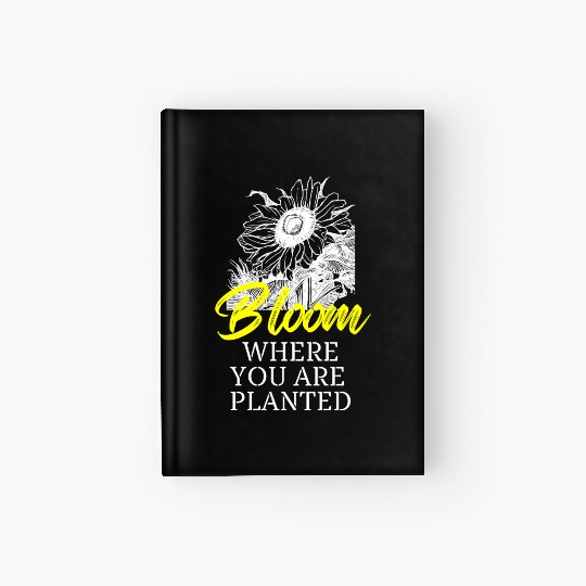 Black Minimalist Inspirational Quote Hardcover Journal