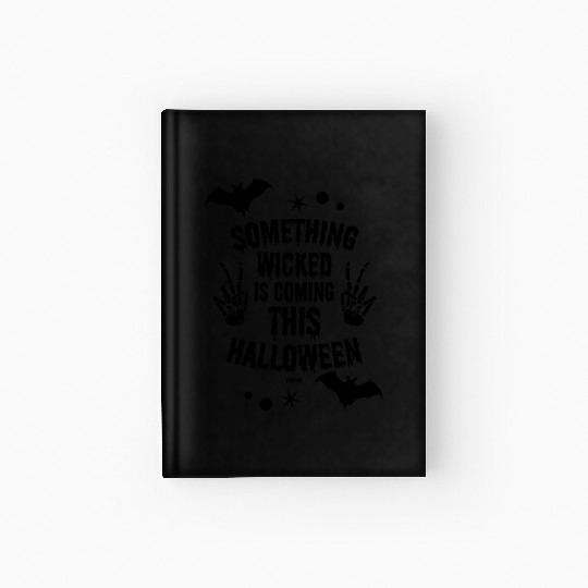 Halloween skeleton bat gift Hardcover Journal