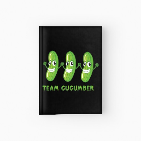 Team Cucumber Vegetarian Vegetable Veggies Vegan Hardcover Journal