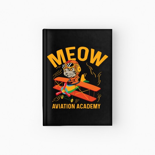 Meow Aviation Academy Co-Pilot Gift Hardcover Journal