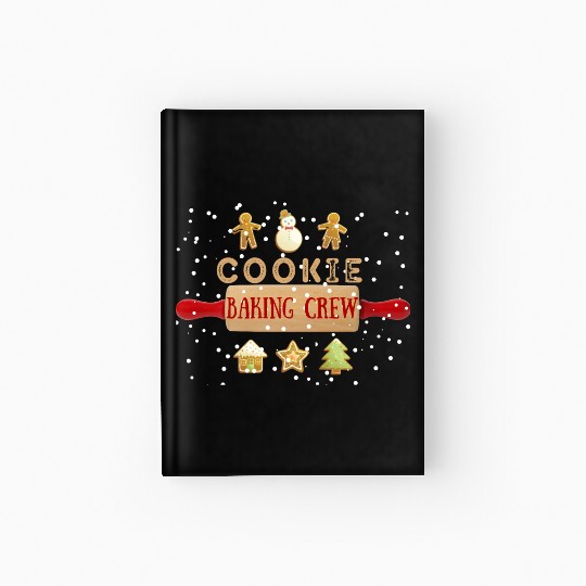 Christmas Gingerbread Baking Graphic Hardcover Journal