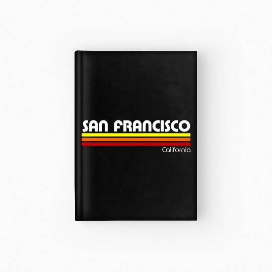 San Francisco California Retro Hardcover Journal