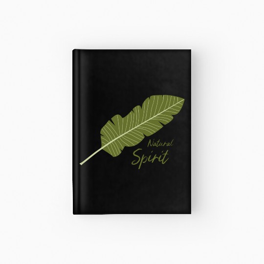 Natural Spirit leaf plant passion green gift idea Hardcover Journal