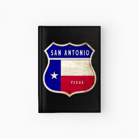 San Antonio Texas coat of arms flag design Hardcover Journal