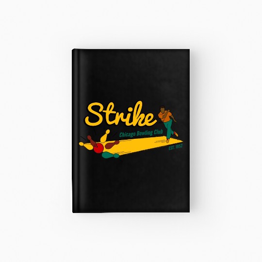 Retro Bowling Hardcover Journal Strike