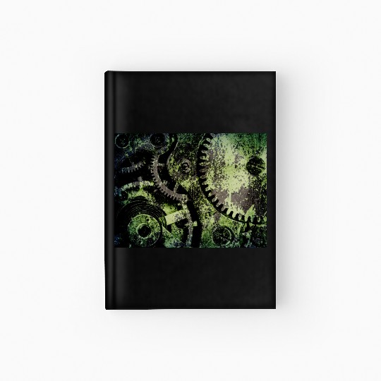 Clock Mechanism Copper Oxide Steampunk Abstract Hardcover Journal