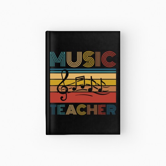 Music Teacher music nout Hardcover Journal