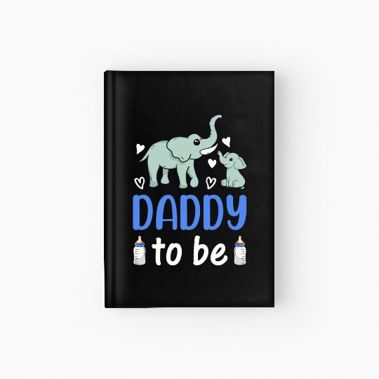 New Daddy Paternity New Dad - Elephant Daddy To Be Hardcover Journal