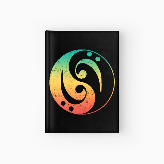 Ying Yang Bass Guitar Player Hardcover Journal