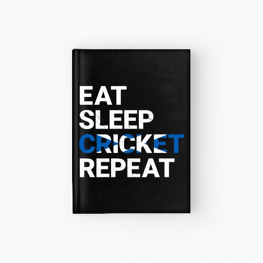Eat Sleep Cricket Repeat Scotland Flag Sports Gift Hardcover Journal
