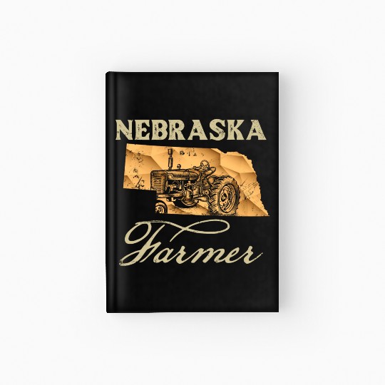 Nebraska Farmer Tractor Lover State Map Farming Lo Hardcover Journal