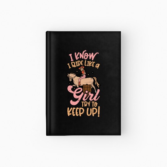 Barrel Racing Rodeo Equestrian Horse Barrel Racer Hardcover Journal