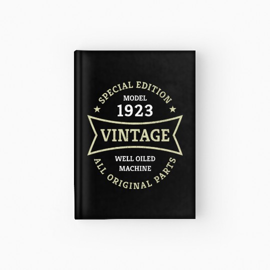 Born 1923 Vintage 100 Year Old 100th Birthday Gift Hardcover Journal