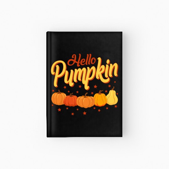Halloween Hardcover Journal, Cute Hello Pumpkin Spooky