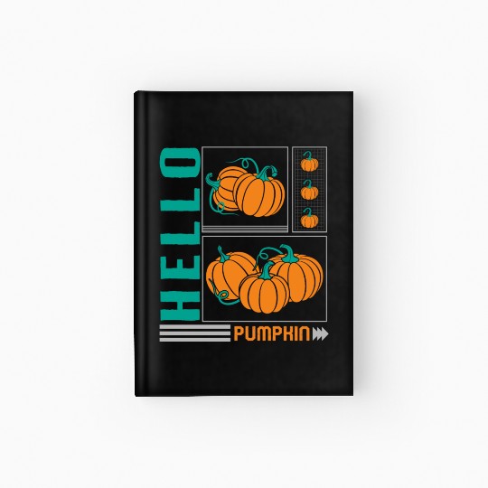 Halloween Hardcover Journal, Cute Hello Pumpkin Spooky Lover