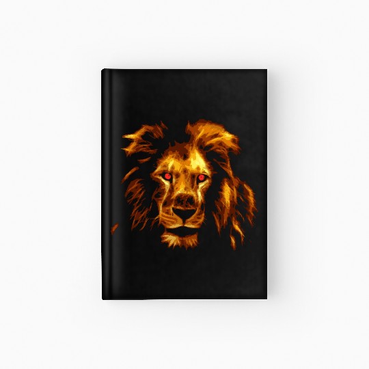 Bodybuilder Fierce Lion Face Beast Gym Rise & Grin Hardcover Journal
