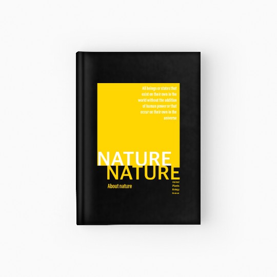 About nature-yellow Hardcover Journal