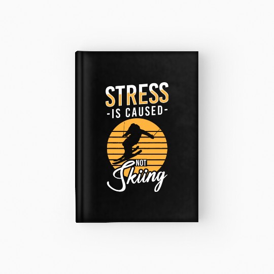 Skiing Vacation Mountains Ski Slope Hardcover Journal