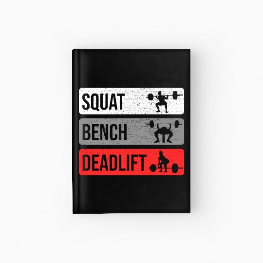 Gym Workout Squat Bench Deadlift Hardcover Journal