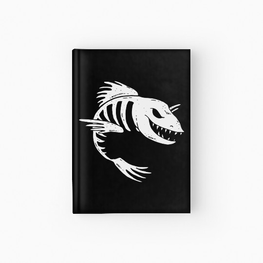 Fish Skeleton Hardcover Journal