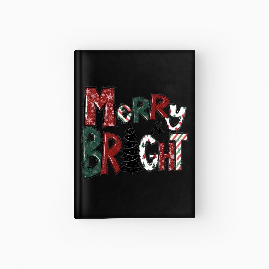 Merry And Bright Hardcover Journal | Merry Christmas 2022