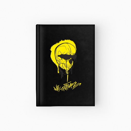 Skull With Glasses Hardcover Journal
