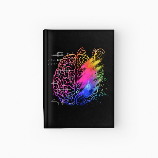 Art Teacher Brain, Math Teacher Hardcover Journal