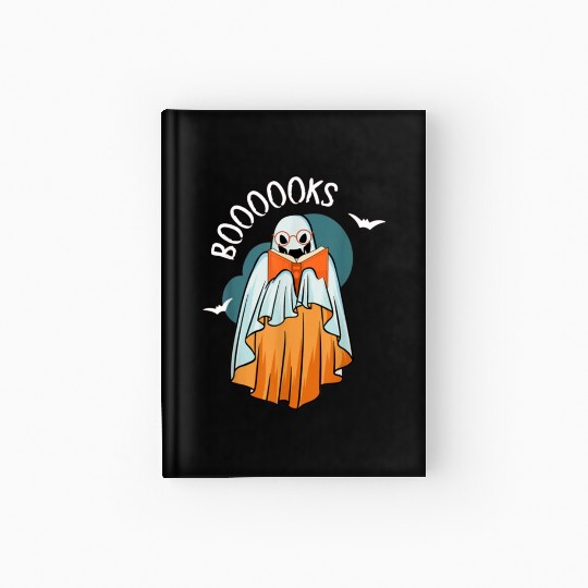 Ghost Book Reading Teacher School Funny Halloween Hardcover Journal