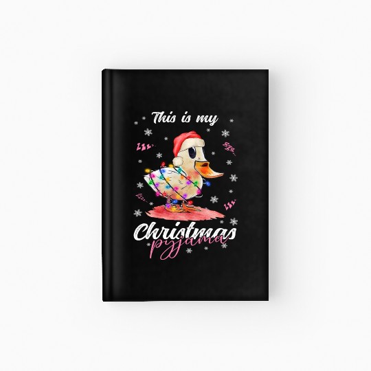 Winter Christmas Pyjama Duck Hardcover Journal