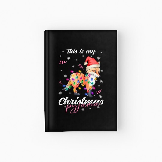 Winter Christmas Pyjama Fox Hardcover Journal