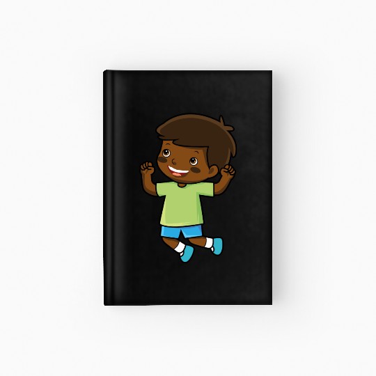 boy jumps school enrollment joy kindergarten boys Hardcover Journal