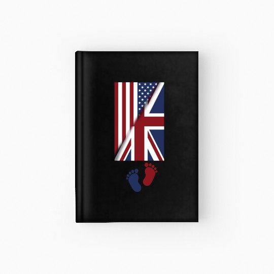 American Union Jack Flag Baby american union jack Hardcover Journal