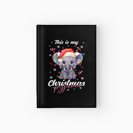 Winter Christmas Pyjama Elephant Hardcover Journal