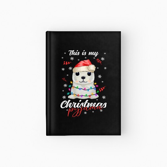 Winter Christmas Pyjama Seal Hardcover Journal