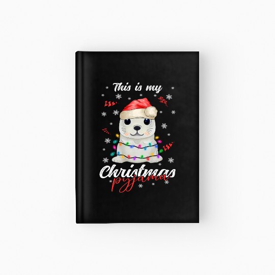 Winter Christmas Pyjama Seal Hardcover Journal