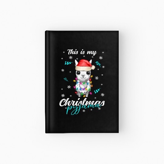 Winter Christmas Pyjama Llama Hardcover Journal