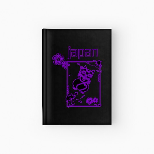 Japan Neon lucky Cat Hardcover Journal