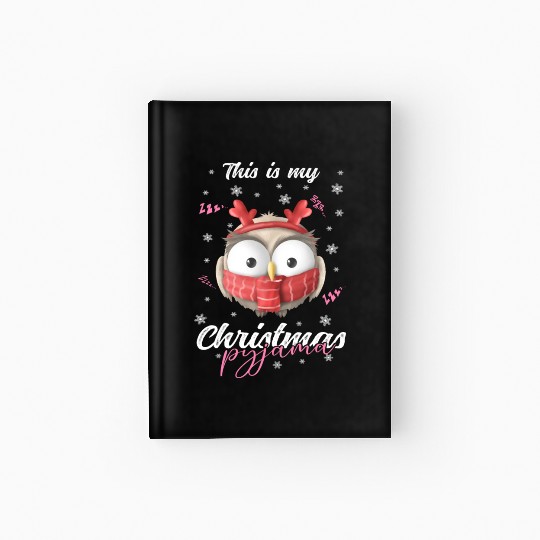 Winter Christmas Pyjama Owl Hardcover Journal