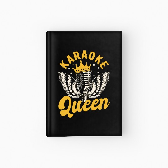 Queen Karaoke Bar, Party, Company Party, Women Hardcover Journal